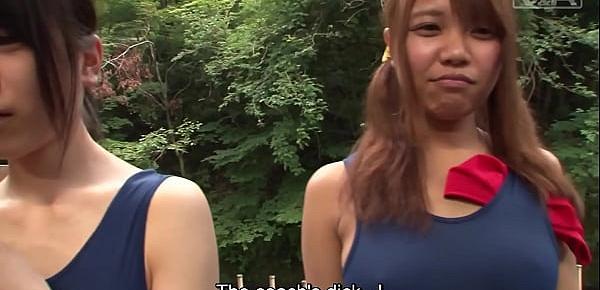  Japanese schoolgirls in swimsuits CFNM handjob harem